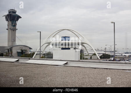 Thema Gebäude in Los Angeles (LAX) Flughafen, CA. Stockfoto