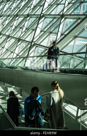 John Paul II International Flughafen Kraków-Balice, eröffnete Modern neu Flughafen-terminal, Krakau, Polen Stockfoto