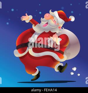 Satz von bunt süß Weihnachten figuren und Dekorationen. Weihnachtsmann und Schneemann. Weihnachten Design Elemente. Weihnachtszeit Thema. Santa Claus. Stock Vektor