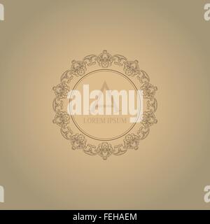 Kalligraphische elegante florale Monogramm design Stock Vektor