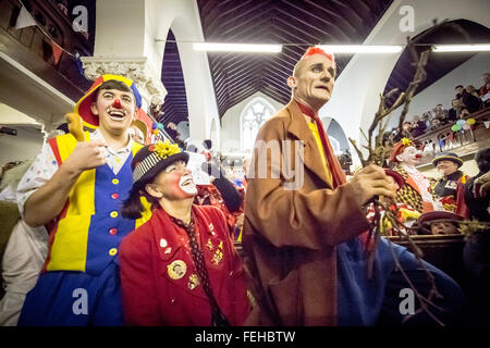 London, UK. 7. Februar 2016.  70. Jahresbericht Joseph Grimaldi Clowns International Church Service Credit: Guy Corbishley/Alamy Live-Nachrichten Stockfoto