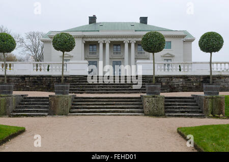 Gunnebo House sehr bewölkten und regnerischen Tag Stockfoto