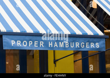 Richtige Hamburger Markise Stockfoto
