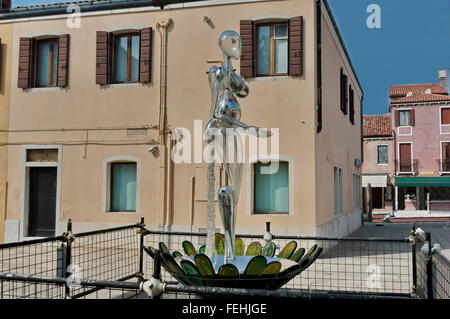 Glasskulptur "Vitae" von Denise Gemin, Murano, Venedig, Italien, Europa Stockfoto