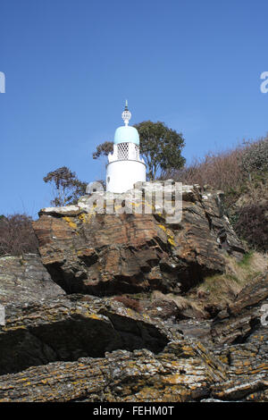 Leuchtturm in Portmeirion Touristendorf in Gwynedd, Nordwales. Stockfoto