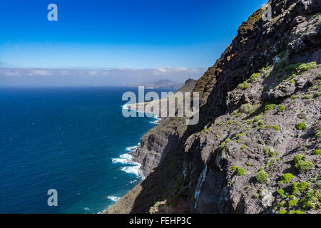 Schöner Panoramablick auf Gran Canaria (Gran Canaria) Küste Landschaft vom Aussichtspunkt Mirador de Balcon, Spanien Stockfoto