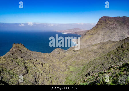 Schöner Panoramablick auf Gran Canaria (Gran Canaria) Küste Landschaft, Spanien Stockfoto