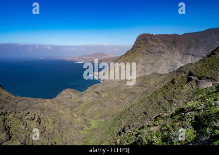 Schöner Panoramablick auf Gran Canaria (Gran Canaria) Küste Landschaft, Spanien Stockfoto