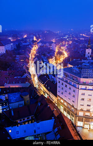 Radiceva Straße im Zentrum von Zagreb Stockfoto