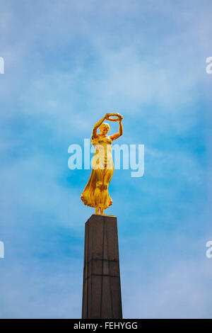 Denkmal der Erinnerung (Gelle Fra, Golden Lady) ist Denkmal gewidmet Luxemburger, die bewaffnet für für den Dienst in freiwillig Stockfoto