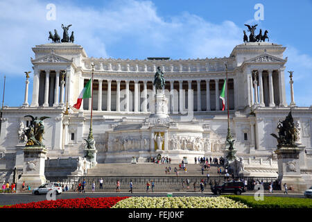 Das Monument von Vittorio Emanuele II in Rom. Stockfoto