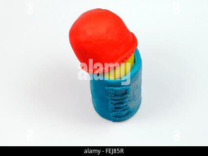 Nachahmung Roll-on Deodorant von Play-Doh gemacht. Stockfoto