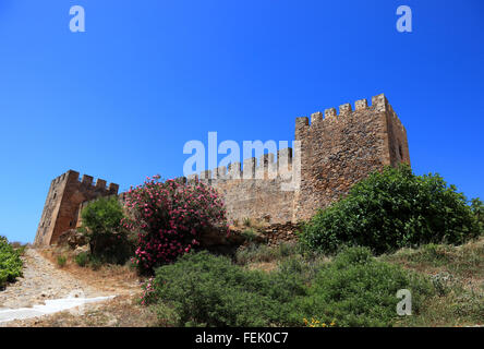 Kreta, Festung Frangokastello an der Südküste der Insel im Mittelmeer Stockfoto