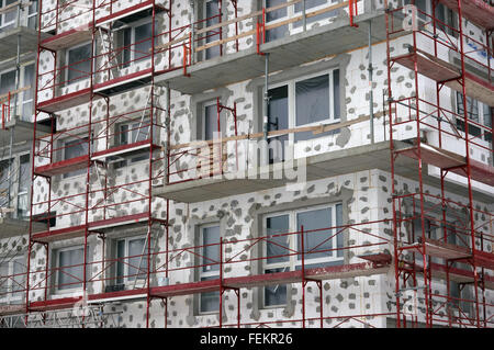 VILNIUS, Litauen - 23. Januar 2016: PERI Marke Schalungs- und Gerüstsysteme in realen Stadt Leben aufzubauen. Unternehmen verfügt über mehr Stockfoto