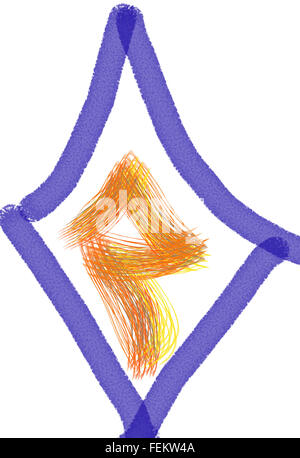 Zeichnen von Linien auf weißem Hintergrund in Photoshop abstrakt Stockfoto
