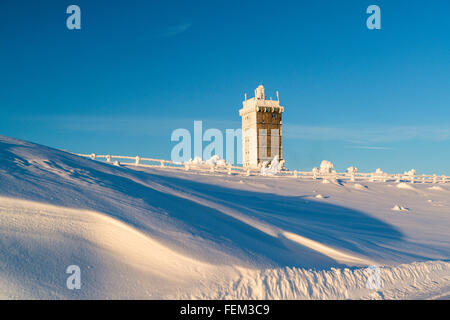 Der Brocken-Gipfel, Nationalpark Harz, Deutschland Stockfoto