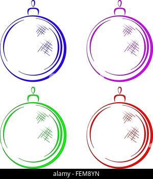 Weihnachtsbaum Dekoration Stock Vektor