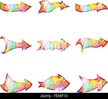 Pfeile mit Luftballons Stock Vektor