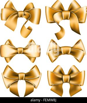 Sechs goldene Bögen Stock Vektor
