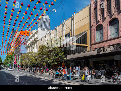 Bourke Street, Melbourne, Australien Stockfoto