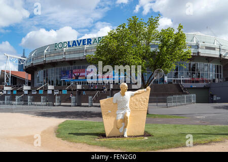 Rod Laver Arena und Skulptur, Melbourne, Australien Stockfoto