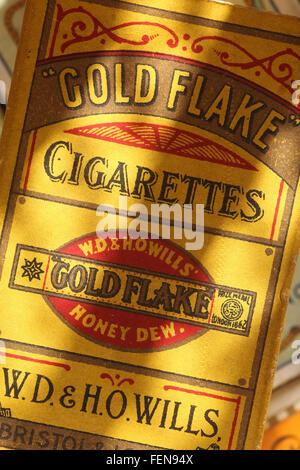 Testamente golden Flake Zigarettenschachtel Stockfoto