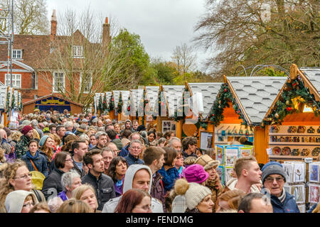 Weihnachtsmarkt in Winchester Stockfoto