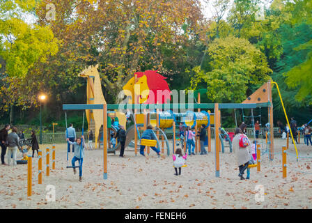 Kinderspielplatz, Jardim da Estrela, Parken, Estrela, Lissabon, Portugal Stockfoto