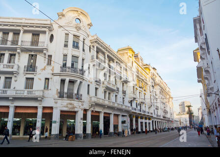 Boulevard Mohammed V, Fußgängerzone, Casablanca, Marokko, Nordafrika Stockfoto