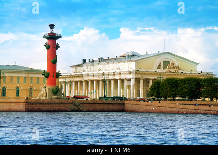 Russland Sankt Petersburg Spieß Vasilievsky Insel Stockfoto