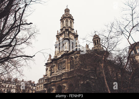 Die Holy Trinity Church (Église de la Sainte-Trinité) in Paris, Frankreich. Römisch-katholische Kirche des Zweiten Kaiserreichs Zeitraums, Beaut Stockfoto