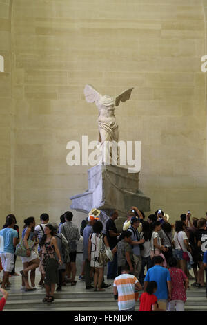 Frankreich. Paris. Louvre-Museum.  Winged Sieg von Samothrace. Altgriechisch. Stockfoto