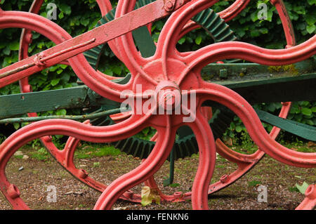 Landmaschinen das Museum of Farming Life bei Pitmedden Garden - in der Nähe von Ellon Aberdeenshire, Schottland. Stockfoto