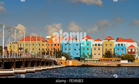 Farbenfrohen Gebäuden Curacao Niederländische Antillen Stockfoto