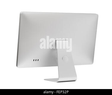 Computer-Display, Rückansicht, isoliert Stockfoto