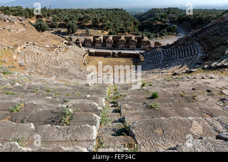 Das Theater von Nysa am Maeander, einer antiken Stadt von Anatolia, Sultanhisar, Provinz Aydın, Türkei Stockfoto