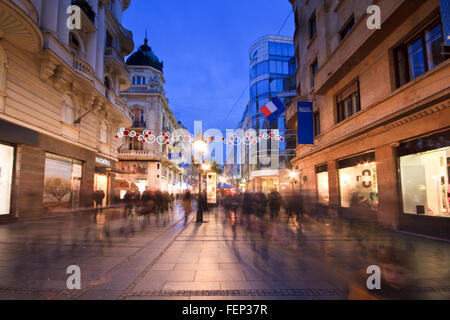 Knez Mihailova Straße in Belgrad Stockfoto