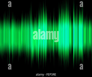 Grüne abstrakte digitale Schallwelle. Stockfoto