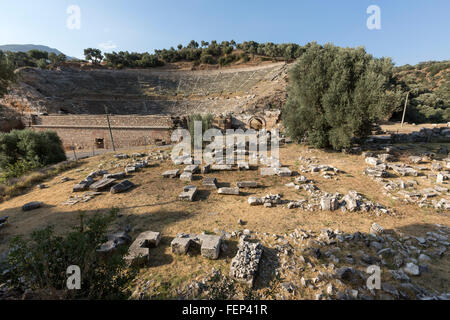 Ruinen und Theater Nysa am Maeander, einer antiken Stadt von Anatolia, Sultanhisar, Provinz Aydın, Türkei Stockfoto