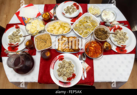 Bereit für Heiligabend. Stockfoto