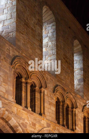 Innenraum des Brinkburn Priory Ruine in der Nähe von Rothbury Stockfoto