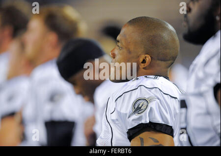 Orlando, FL, USA. 5. November 2010. Omaha Nighthawks Runningback Maurice Clarett (13 während der Nighthawks-Spiel gegen die Florida Tuskers in der Florida Citrus Bowl am 4. November 2010 in Orlando, Florida. Florida gewann das Spiel 31-14. © Scott A. Miller/ZUMA Draht/Alamy Live-Nachrichten Stockfoto