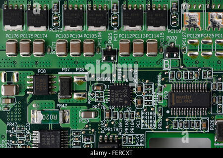 Elektronische Bauteile von einem Laptop Integrated Circuit board Stockfoto