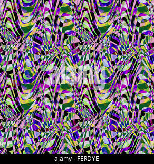 unregelmäßige künstlerische Musterdesign Hintergrund bunte moderne abstrakte Textil Stockfoto