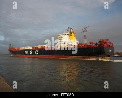 MSC Roberta (Schiff, 1993), IMO 9038907, Hafen von Antwerpen, Belgien pic11 Stockfoto