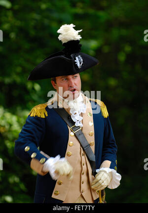 Williamsburg, Virginia, USA. 4. Juni 2007. Ein Schauspieler Protraying Marquis de Lafayette in Colonial Williamsburg auf am 30. Mai 2007 in Williamsburg, Va.Scott A. Miller © Scott A. Miller/ZUMA Draht/Alamy Live News Stockfoto