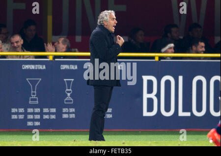 Bologna, Italien. 6. Februar 2016. Roberto Donadoni (Bologna) Fußball: Italienische "Serie A" match zwischen Bologna 1-1 Fiorentina Stadium Renato Dall Ara in Bologna, Italien. © Maurizio Borsari/AFLO/Alamy Live-Nachrichten Stockfoto