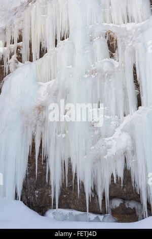Eisfall, Sachalin, Russland. Stockfoto