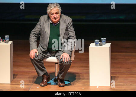 Sao Paulo, Brasilien. 29. August 2015. Ehemaliger uruguayischer Präsident Jose Mujica während des Seminars "Beteiligung der Bürger, demokratische Verwaltung und die Städte des 21. Jahrhunderts" in São Bernardo Do Campo. © William Volcov/Pacific Press/Alamy Live-Nachrichten Stockfoto