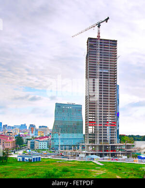 Baustelle in der Innenstadt von Batumi. Georgische Republik Stockfoto